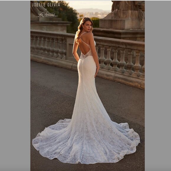 NWT La Femme Delia Wedding Dress - Unaltered Bridal Gown (Style J2143) - Picture 6 of 9